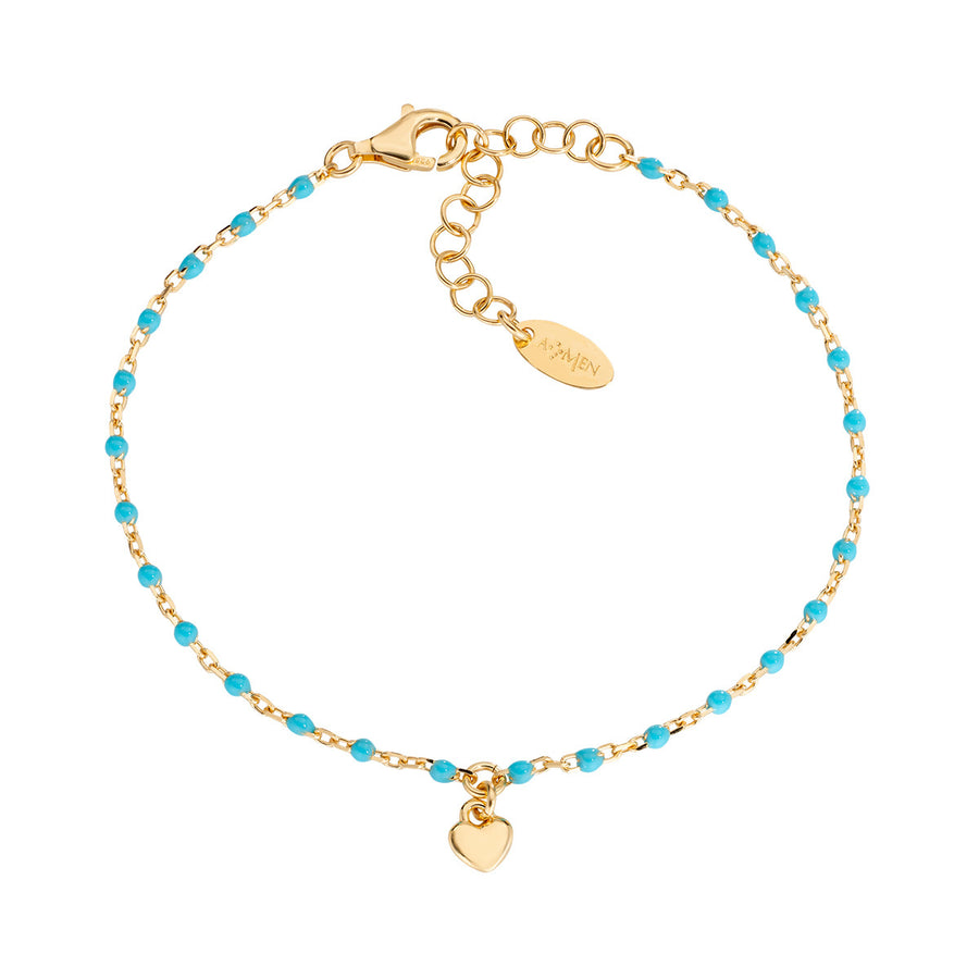 Bracciale donna Amen con cuore e smalto BRSMCUGT3
