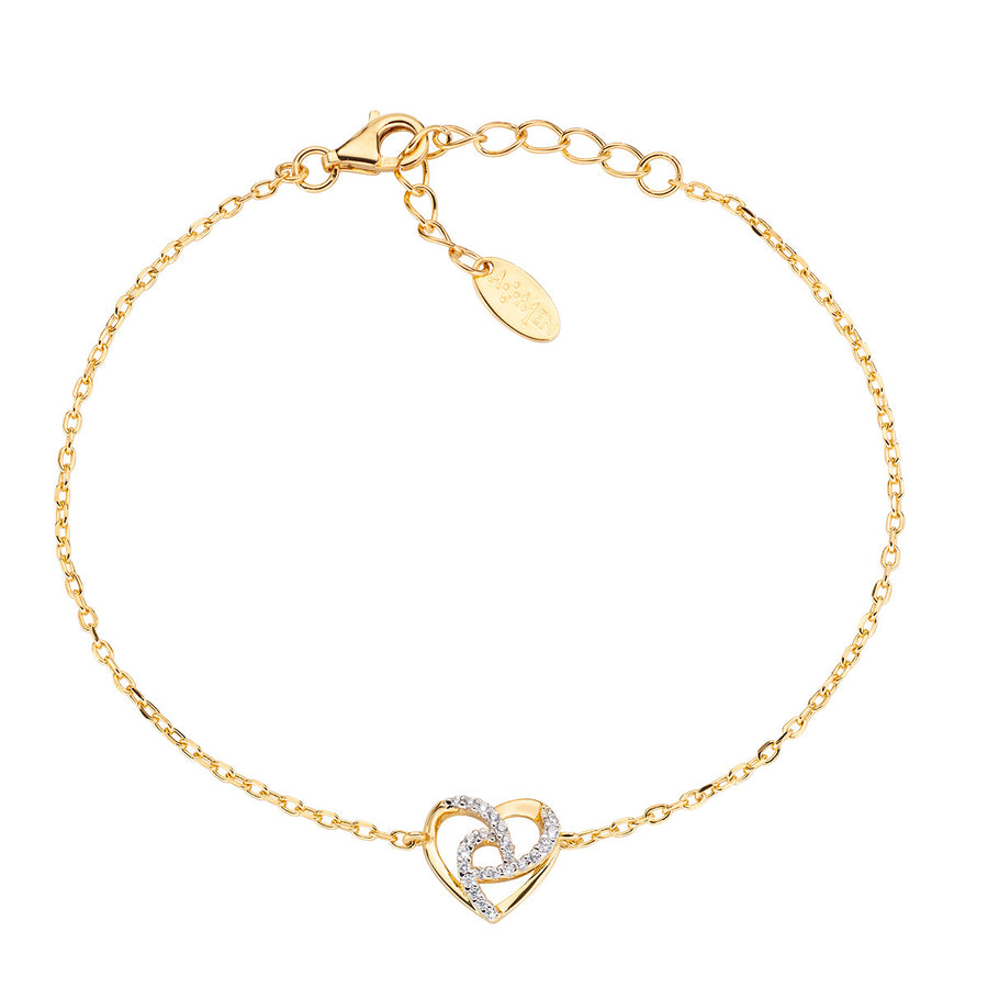 Bracciale donna Amen con cuore con zirconi BRHHGBZ