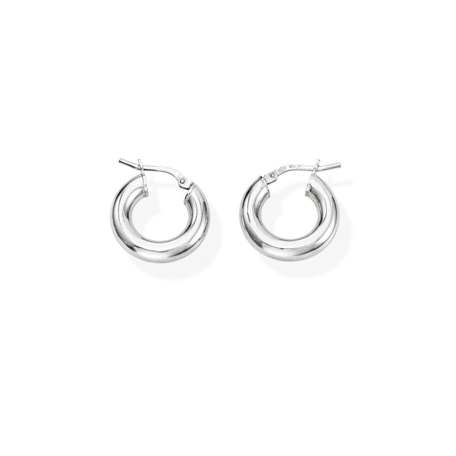 Orecchini Amen donna cerchio 1cm rodio