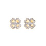 Orecchini Amen donna in argento dorato con quadrifoglio EQCLGBZ